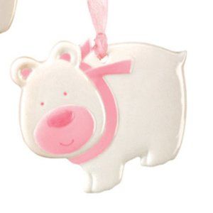 Pink Baby’s First Polar Bear Ornament